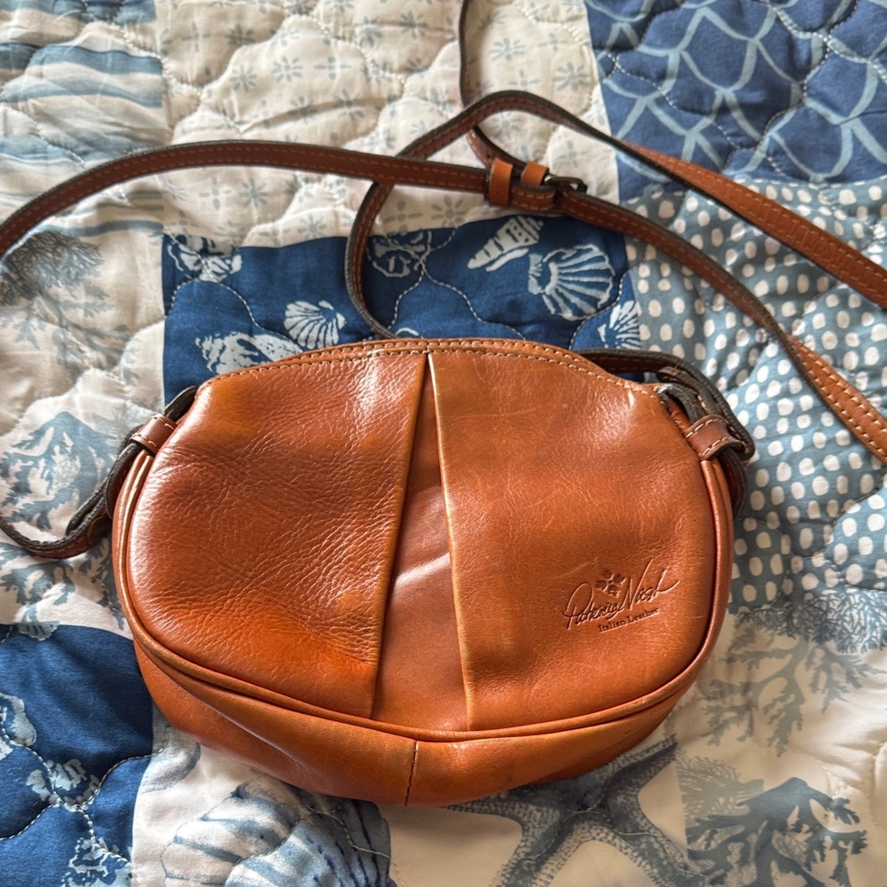 Patricia Nash Tan Leather Crossbody Bag